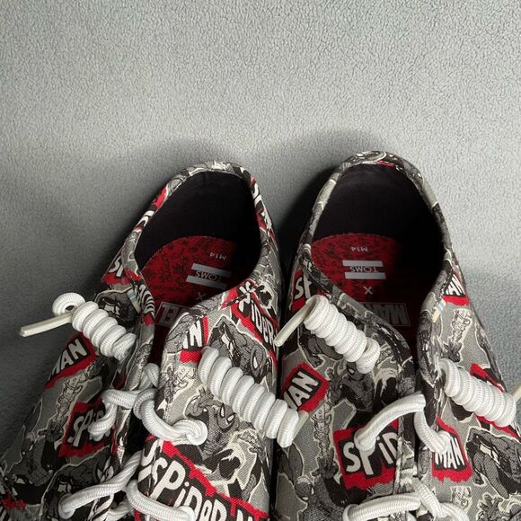 Toms X Marvel Comics Spiderman Shoes SNEAKERS Mens‎ Size 14 Carlo Ortholite main image 4